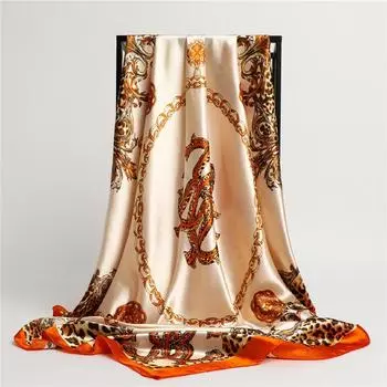 90 * 90 см новый шелковый шарф женский весенне-летний декоративный шарф солнцезащитный дорожный платок осенне-зимний шарф тонкий выпуск 90*90cm