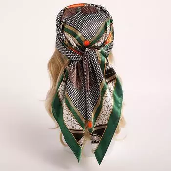 90 * 90 см новый шелковый шарф женский весенне-летний декоративный шарф солнцезащитный дорожный платок осенне-зимний шарф тонкий выпуск 90*90cm