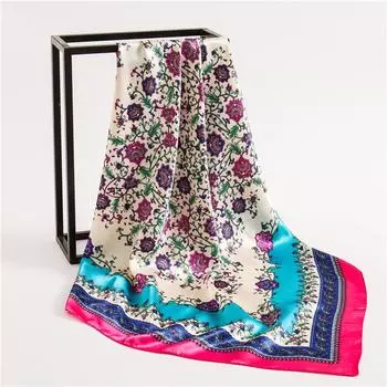 90 * 90 см новый шелковый шарф женский весенне-летний декоративный шарф солнцезащитный дорожный платок осенне-зимний шарф тонкий выпуск 90*90cm