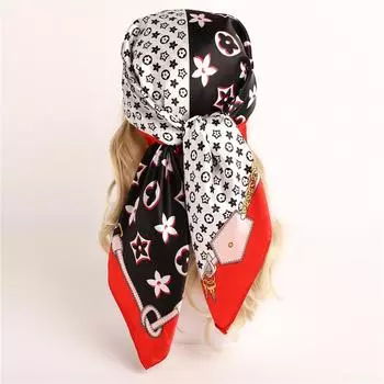 90 * 90 см новый шелковый шарф женский весенне-летний декоративный шарф солнцезащитный дорожный платок осенне-зимний шарф тонкий выпуск 90*90cm