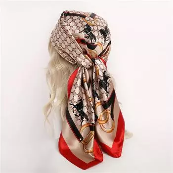 90 * 90 см новый шелковый шарф женский весенне-летний декоративный шарф солнцезащитный дорожный платок осенне-зимний шарф тонкий выпуск 90*90cm