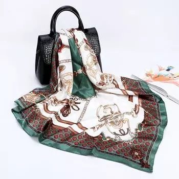 90*90 см роскошные квадратные шали с цветочным принтом, шарфы, атласные женские платки, шейные платки, хиджабы, женские повязки на голову, фуляры 90*90cm