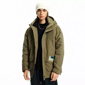 90 Белая утиная пуховая куртка мужская зимняя с капюшоном американская куртка Tooling мужская повседневная термокуртка куртка Tide M тёмно-синий