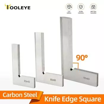 90-градусная линейка с лезвием ножа для столярных и плотницких инструментов по металлу, набор угольников, измерительный угольник, угловая линейка 63x40 Square Ruler