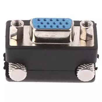 90-градусный прямоугольный удлинитель VGA для мужчин и женщин, видеоадаптер