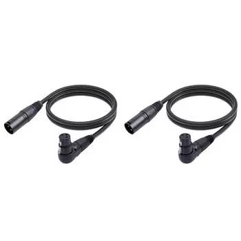 90-градусный разъем XLR «мама» на прямой разъем XLR «папа», 3-контактный микрофонный кабель, аудиокабель (1,8 млн.)