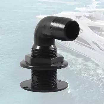 90-градусный сквозной шпигат корпуса, удобная замена для лодок и яхт 1pc_Black drain