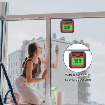 90-градусный углоизмерительный прибор, пузырьковый электрический уровень, портативный инклинометр, горизонтальная шкала, линейка, цифровой спиртовой уровень, транспортир