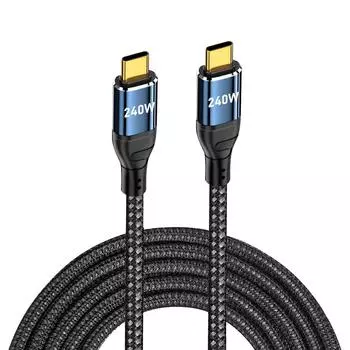 90-градусный угловой сверхбыстрый кабель для зарядки PD 3.1 240 Вт USB Type C to C для iPhone 15 Apple iPad Macbook Vivo Samsung Data Charger 0.5m