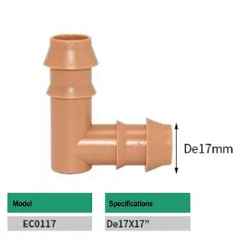 90-градусный угольник с зазубренным угольником Фитинги для капельного орошения 10pcs