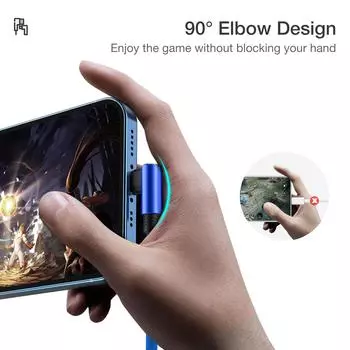 90-градусный USB-кабель для iPhone 14 13 12 11 Pro Max Xs X XR 6 6s 7 8 Plus iPad Mini 3A кабель для быстрой зарядки и передачи данных для зарядного устройства iPhone 1m