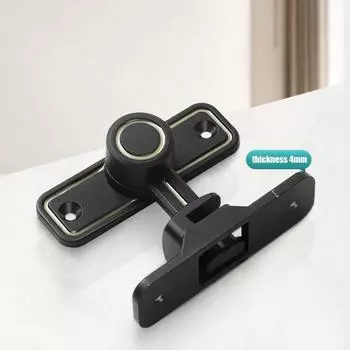 90-градусный замок для раздвижной двери из цинкового сплава, дверной болт, фурнитура для замка с прямым углом, подвижная дверь silver-no Luminous