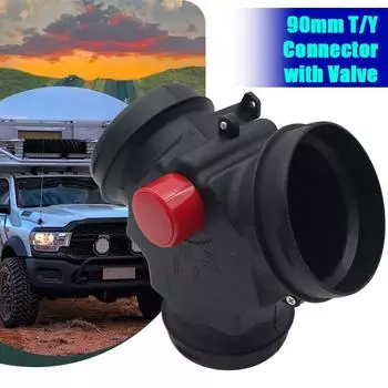 90 мм 3-ходовой T/Y-образный автомобильный воздушный стояночный обогреватель Выходной воздуховод Соединитель выхлопной трубы Регулируемый клапан для Webasto 90mm