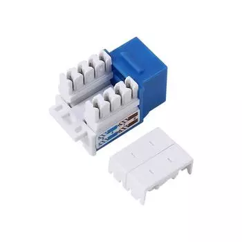 90° неэкранированный модуль Cat6 с отверстием для кабеля