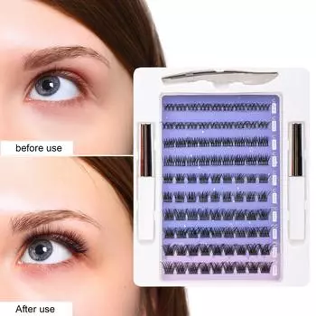 90 отдельных удлинителей, не пушатся, длительный эффект, отдельные кластеры 10/11/12/13/14 мм для роста. 10 мл. чёрный