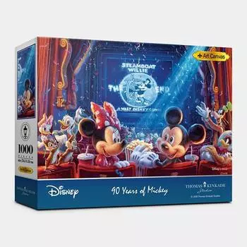 90-я годовщина Микки и Минни (холст) Пазл Disney 1000 деталей
