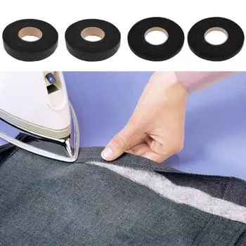 90 ярдов утюг с лентой для плавления ткани на клеевой кромке для шитья 1cm чёрный