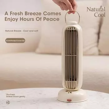 90 ° Rotation USB Tower Fan Portable Mini Air Conditioner Air Cooler Electric Fan Water Cooling Fan Aromatherapy Fan Desk Fan