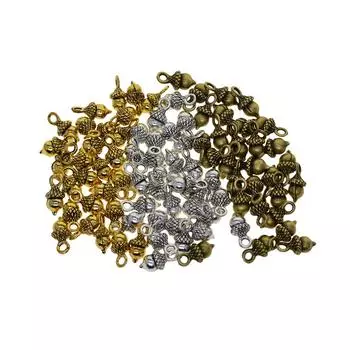 90 шт. 3D шишковидная железа, фрукты, желудь, гайка, очаровательные бусины-разделители, DIY изготовление ювелирных изделий 14x7x6mm разноцветный
