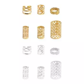 90 шт. бусины для плетения дредов, дреды, трубки для косичек, полые кольца для волос, украшения для волос серебряный