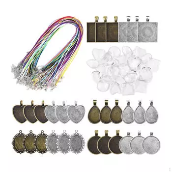 90 шт./компл.: материал для установки подвески, изготовление ювелирных изделий, аксессуары, пустой ободок, основа для