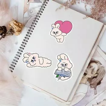 90 шт./компл. наклейка с мультяшным кроликом самоклеящаяся водостойкая ПВХ DIY чехол для телефона чашка Чемодан скейтборд ноутбук скрапбук граффити наклейка комплект 1 Set