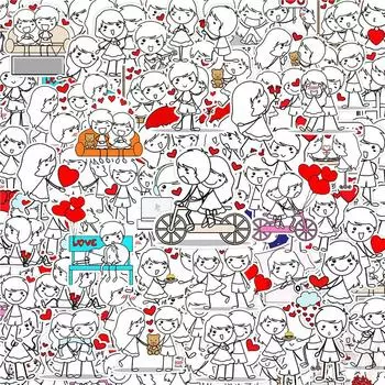 90 шт./компл. Q забавные пары любителей мини-дневник ручные наклейки DIY альбом для вырезок декор наклейки наклейки