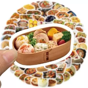 90 шт. наклейки для багажа с богатым узором, водонепроницаемые самоклеящиеся декоративные ПВХ, реалистичные наклейки с граффити для еды, повседневная жизнь