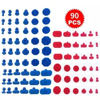 90 шт. новых клеевых вытягивающих язычков для удаления вмятин на кузове автомобиля, инструменты для ремонта вмятин без покраски, набор клеевых вытягивающих язычков