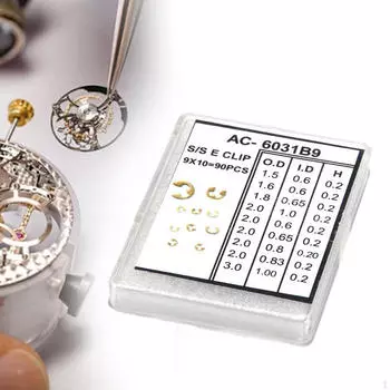90 шт., проставка для часов, кольцо-фиксатор, металл, без ржавчины, 9 видов, кнопка для аксессуаров для механизма