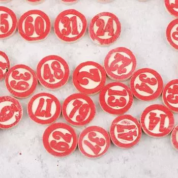 90 шт. роскошных деревянных сменных пластин для захватывающей игры в бинго-лото с числами - идеальный игровой подарок для друзей и семьи