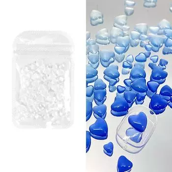 90 шт., УФ-свет, изменение цвета, украшения для ногтей с плоской задней частью, сердце, персиковый бант, камелия, украшения для ногтей, украшение для дизайна ногтей