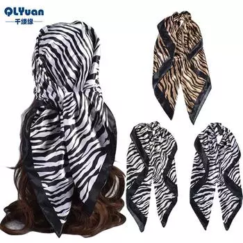 90 см большой квадратный шарф для весенней и летней моды, универсальный и стильный, принтованный шелковый шарф для женского украшения, в паре с шалью 90cm*90cm белый