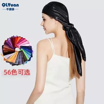 90 см большой квадратный шарф для весенней и летней моды, универсальный и стильный, принтованный шелковый шарф для женского украшения, в паре с шалью 90cm*90cm