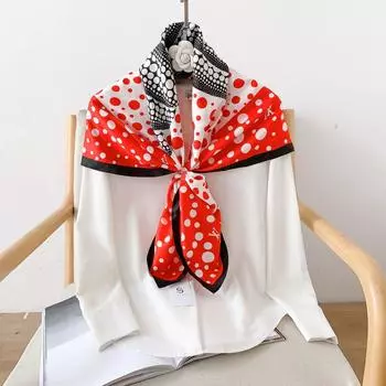 90 см квадратный большой квадратный шарф Four Seasons, роскошная декоративная рубашка, профессиональный платок, повязка на голову, солнцезащитный платок 90*90cm