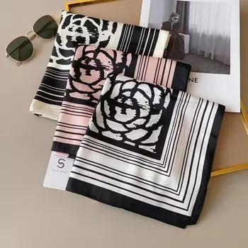 90 см квадратный большой квадратный шарф Four Seasons, роскошная декоративная рубашка, профессиональный платок, повязка на голову, солнцезащитный платок 90*90cm