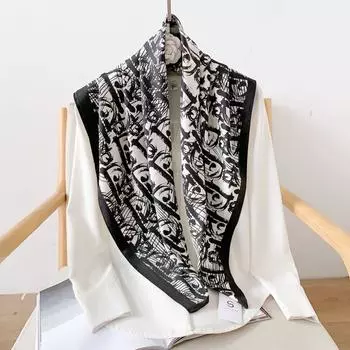 90 см квадратный большой квадратный шарф Four Seasons, роскошная декоративная рубашка, профессиональный платок, повязка на голову, солнцезащитный платок 90*90cm