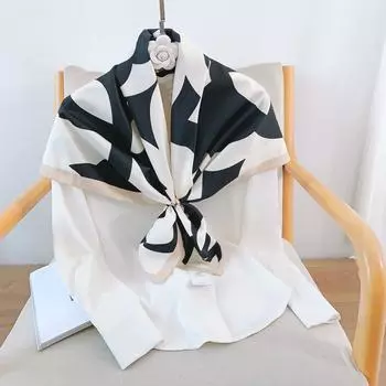 90 см квадратный большой квадратный шарф Four Seasons, роскошная декоративная рубашка, профессиональный платок, повязка на голову, солнцезащитный платок 90*90cm