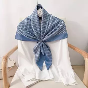 90 см квадратный большой квадратный шарф Four Seasons, роскошная декоративная рубашка, профессиональный платок, повязка на голову, солнцезащитный платок 90*90cm