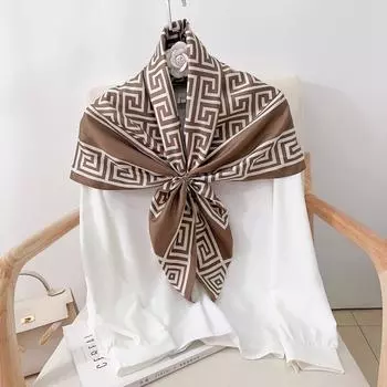 90 см квадратный большой квадратный шарф Four Seasons, роскошная декоративная рубашка, профессиональный платок, повязка на голову, солнцезащитный платок 90*90cm