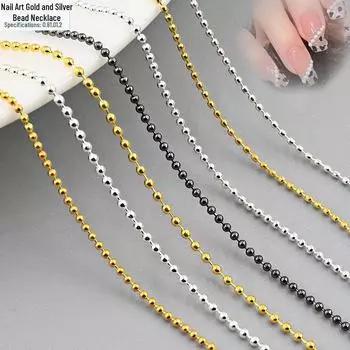 90 см металлическая цепочка из бусин для нейл-арта для самостоятельного украшения ногтей 1 piece (one yard is about 90cm)