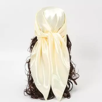 90 см однотонный шейный платок, шарф-хиджаб для женщин, шелковая атласная повязка на голову, шарфы для волос, женские квадратные шали, платки на голову для женщин One Size