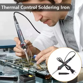 90 Вт AC110 В/220 В Электрический паяльник Регулируемая постоянная температура Быстрый нагрев Портативная паяльная станция Комплекты