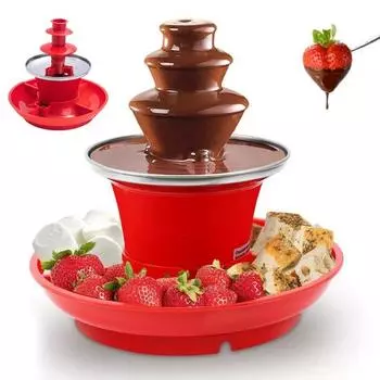 90 Вт Шоколадный фонтан-плавитель, пищевой, без BPA, легко моется, 3 уровня, дизайн