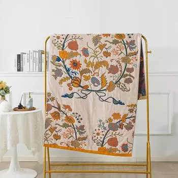 90 X180 см впитывающие быстросохнущие цветочные большие банные полотенца 4 слоя марлевые полотенца хлопковое одеяло бохо жаккард кондиционер тонкое одеяло 1 шт 90x180cm