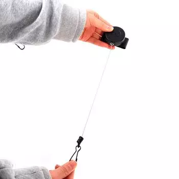 90Cm Steel Wire Rope Retractable Key Chain Anti Lost Pull Buckle Rope Keychain