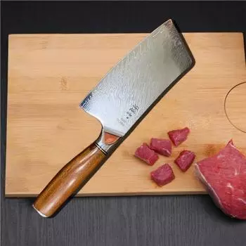 90CR15MOV стальной сердечник дамасская сталь кухонный нож женский специальный слайсер шеф-повар острый кованый домашний кухонный нож деревянная ручка