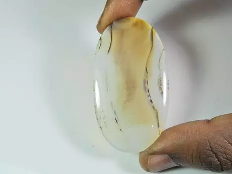 90Cts. Натуральный камень Монтанский агат овальный кабошон россыпью драгоценный камень 32X58X05 мм ET-369