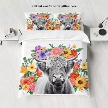 90G Cloth Three-Piece 3D Digital Printing Bed Sheet Mattress Kit 135x200cm