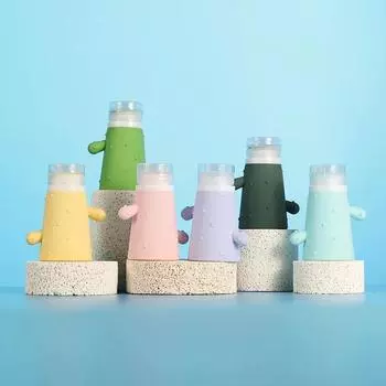 90ml Silicone Bottle Cactus Shape Travel Size Bottles Toiletries Containers Leak Proof Refillable Shampoo Bottle Travel 90ml&Silicone розовый